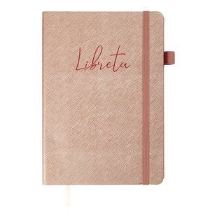 Блокнот деловой Buromax Libreta, А5, 96 листов, нелинированный, обложка искусственная кожа, бежевая BM.295017-28 фото