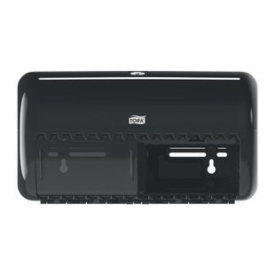 Диспенсер Tork Elevation для туалетного паперу в стандартних рулонах, на 2 рулони, чорний 557008 фото