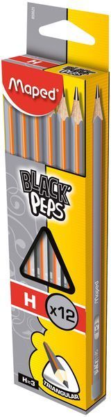 Карандаш графитовый BLACK PEPS, H, без ластика MP.850025 фото
