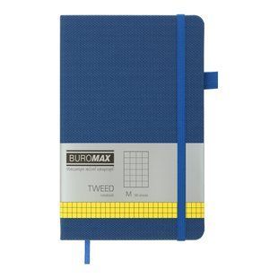 Книга записна TWEED 125*195, 96 арк., клітинка, обкл. штучна шкіра, синій BM.291163-02 фото