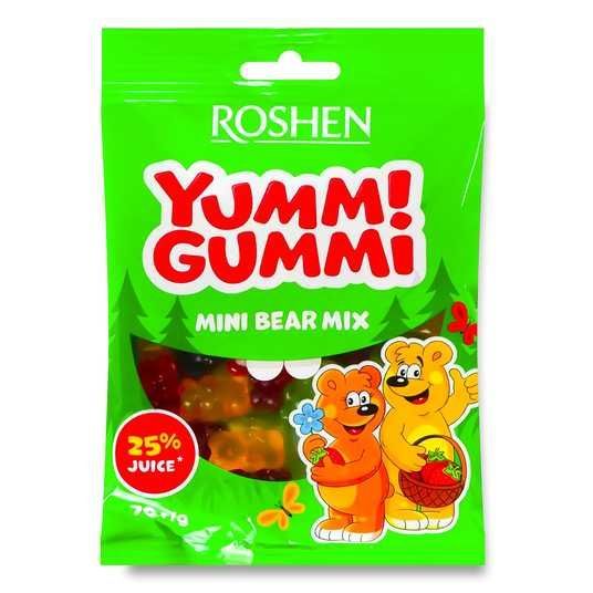 Желейні цукерки Roshen Yummi Gummi Mini Bear Mix 70 г купити для